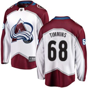 Herren Colorado Avalanche Eishockey Trikot Conor Timmins #68 Breakaway Weiß Fanatics Branded Auswärts